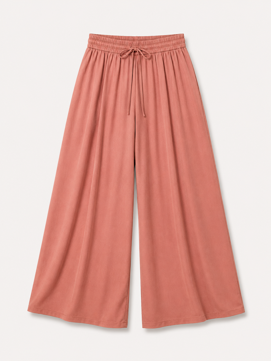 Orange Cozy Wide-Leg Pants