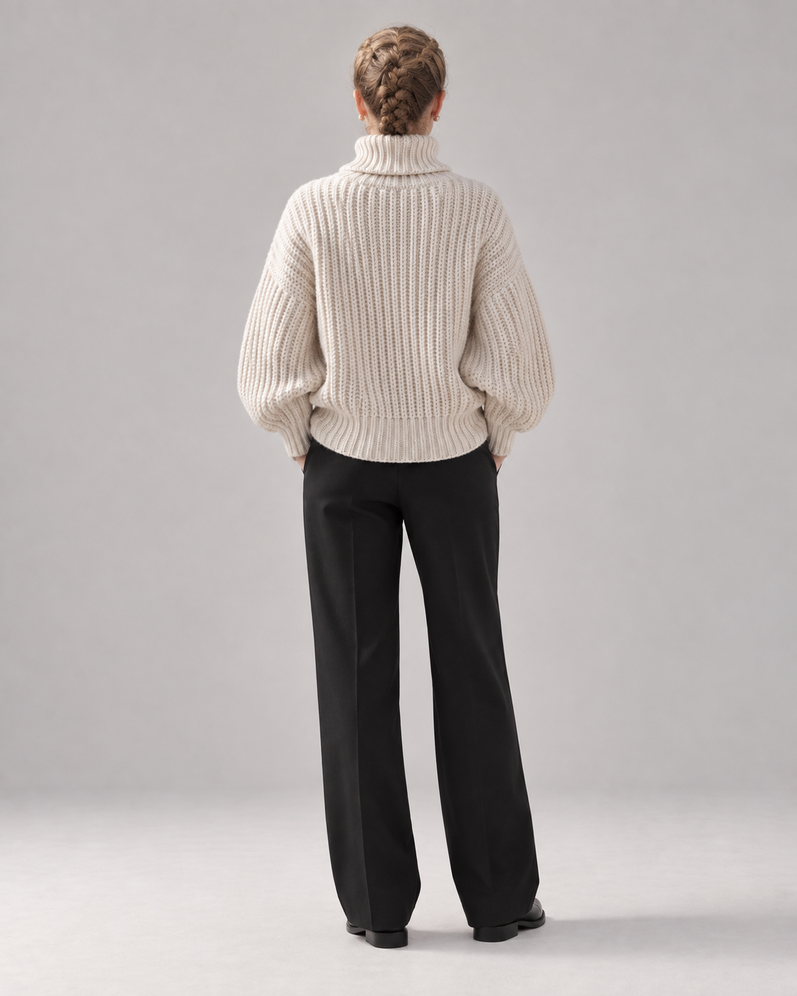 Turtleneck Ribbed Sweater