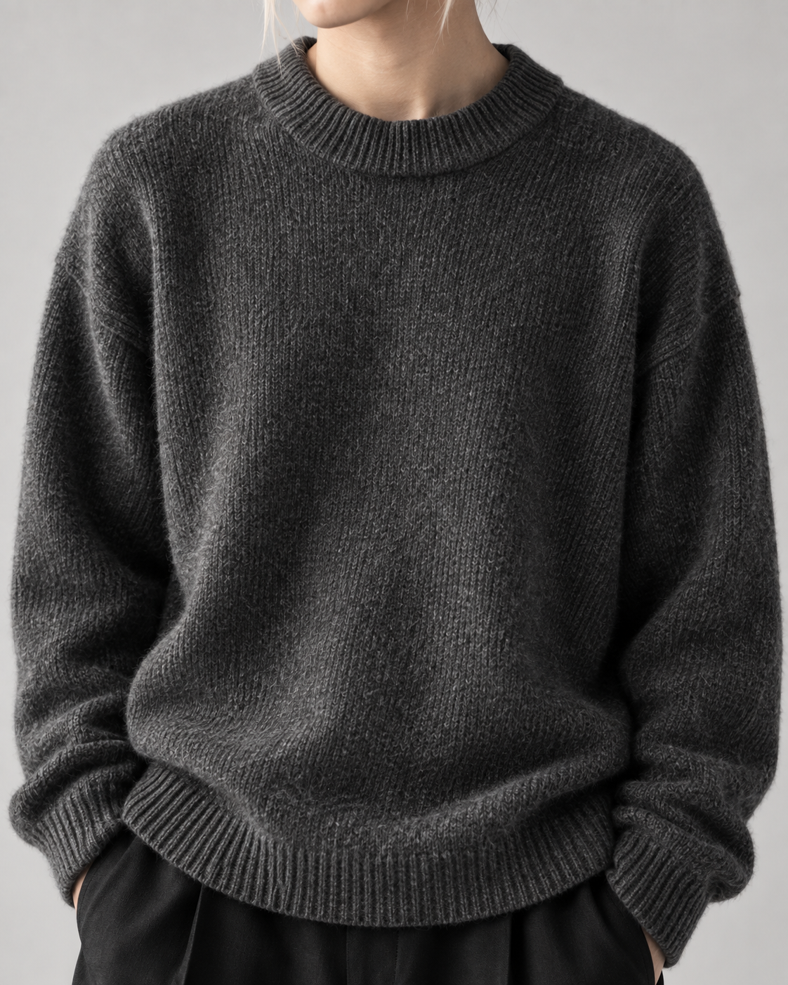 Cashmere-Blend Crewneck