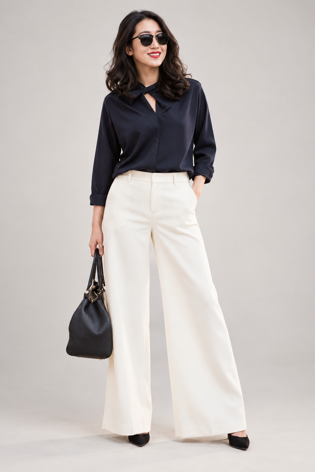 Cropped Straight-Leg Trousers