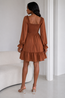 Brown Flowy Dress