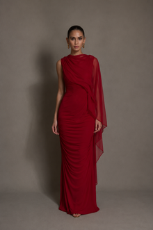 Maroon Evening Dress