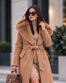 Faux-Fur Trim Parka face visible lifestyle mobile view