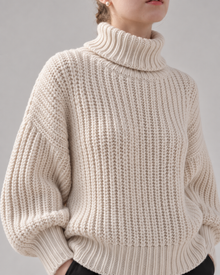 Turtleneck Ribbed Sweater