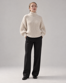Turtleneck Ribbed Sweater